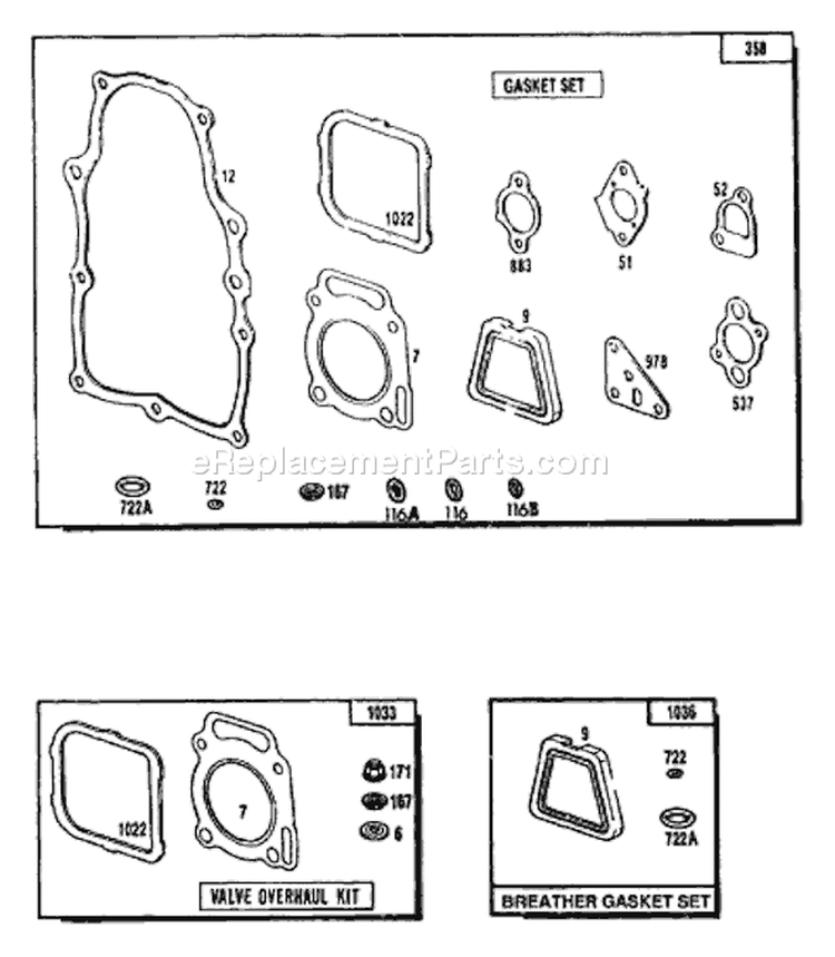 Page D Diagram and Parts List for 9163-2  Briggs and Stratton Generator